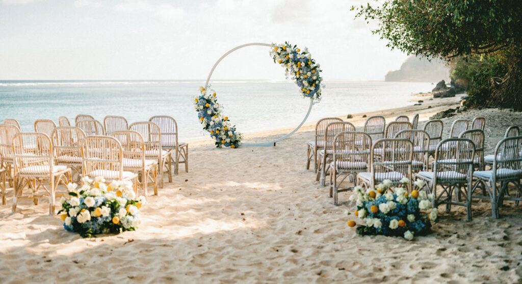 Bali is a paradise for destination beach wedding